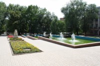 Фонтан в парке скульптур «Украинская степь» 